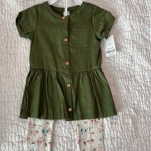 NWT Carters Toddler Girl Top and Legging Set